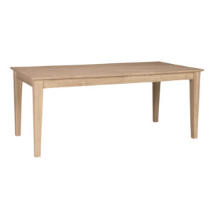 Solid Top with Shaker Legs Table by John Thomas